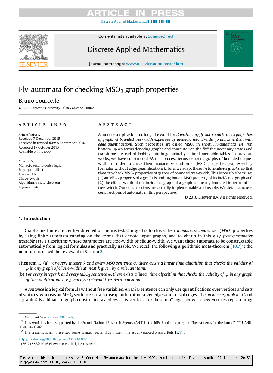 Fly-automata for checking MSO2 graph properties