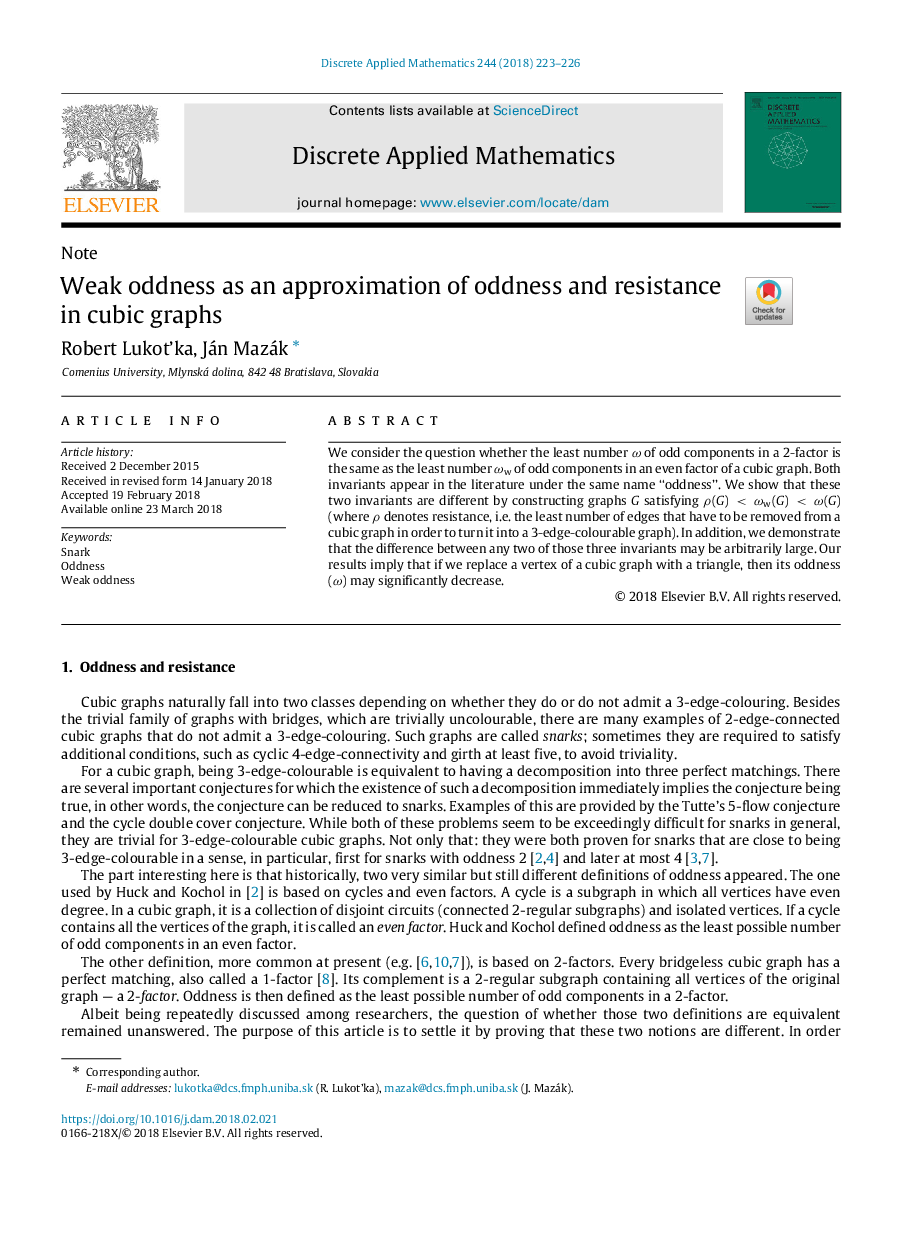 Weak oddness as an approximation of oddness and resistance in cubic graphs