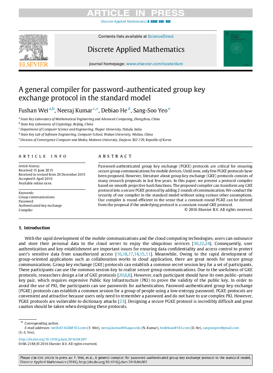 A general compiler for password-authenticated group key exchange protocol in the standard model