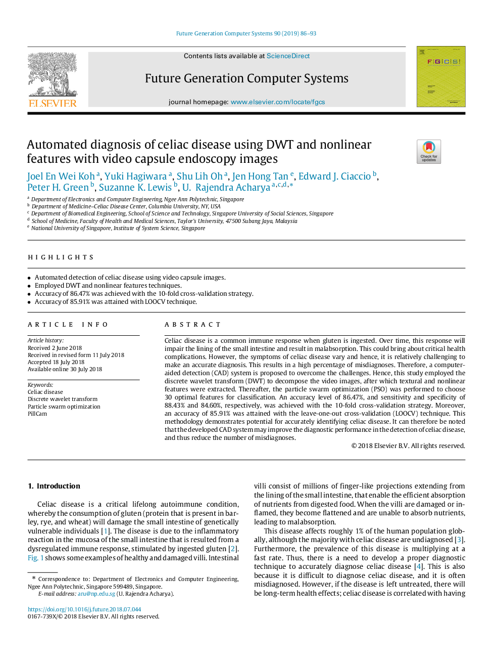 Automated diagnosis of celiac disease using DWT and nonlinear features with video capsule endoscopy images