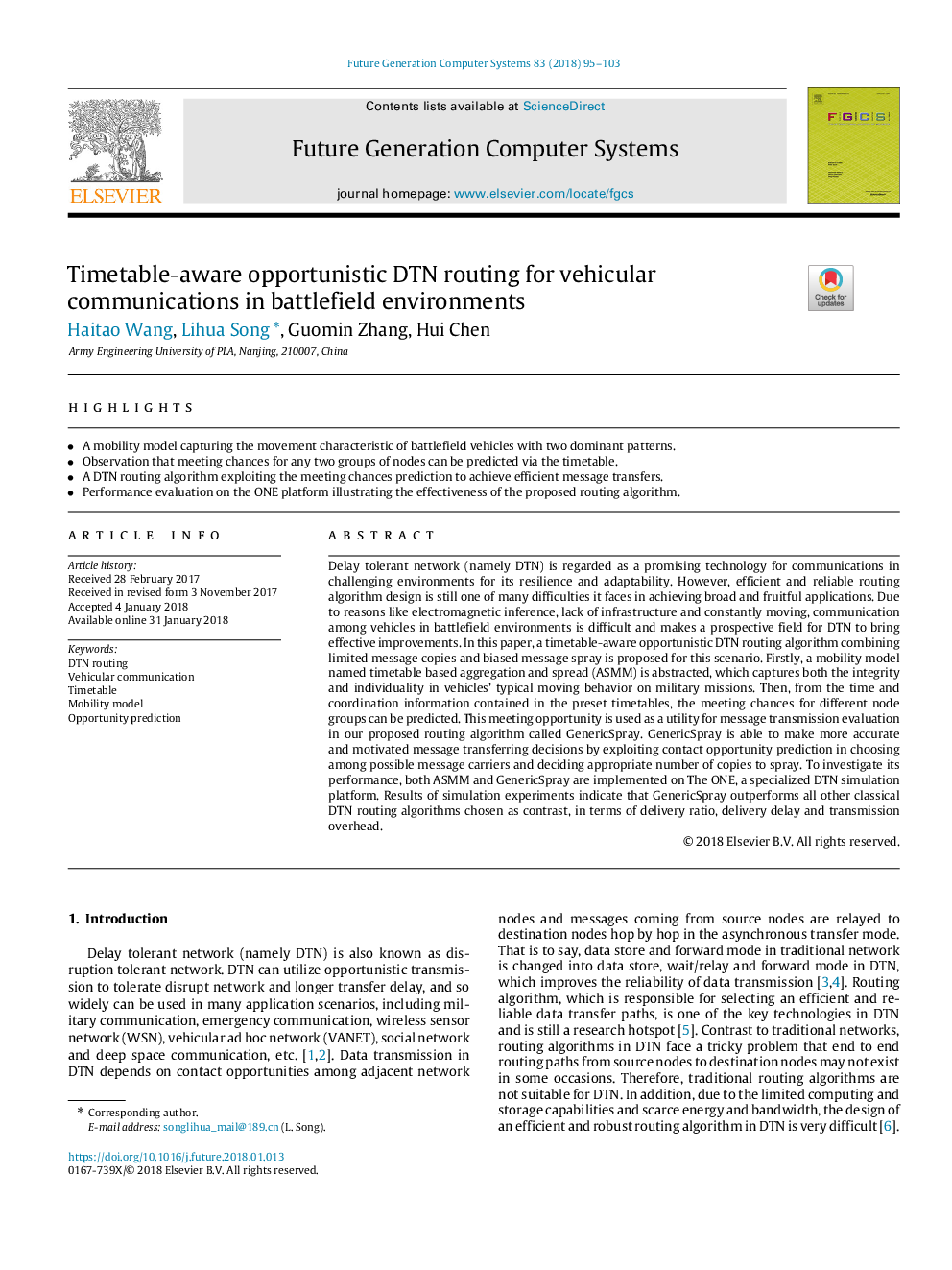 Timetable-aware opportunistic DTN routing for vehicular communications in battlefield environments