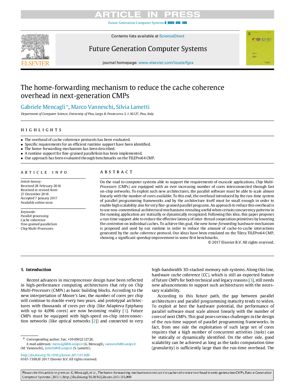 The home-forwarding mechanism to reduce the cache coherence overhead in next-generation CMPs