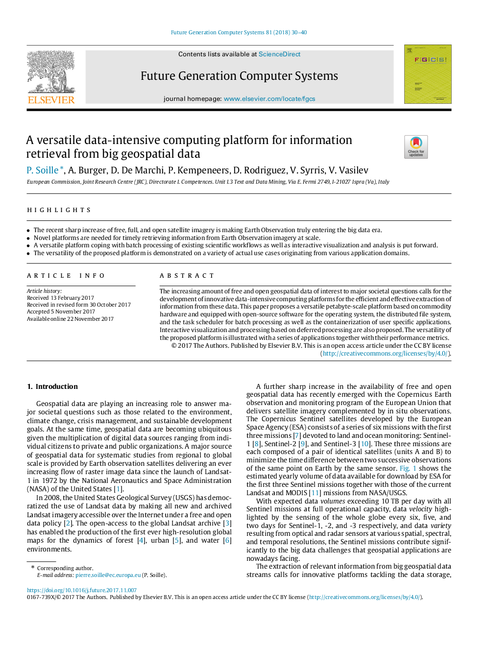 A versatile data-intensive computing platform for information retrieval from big geospatial data