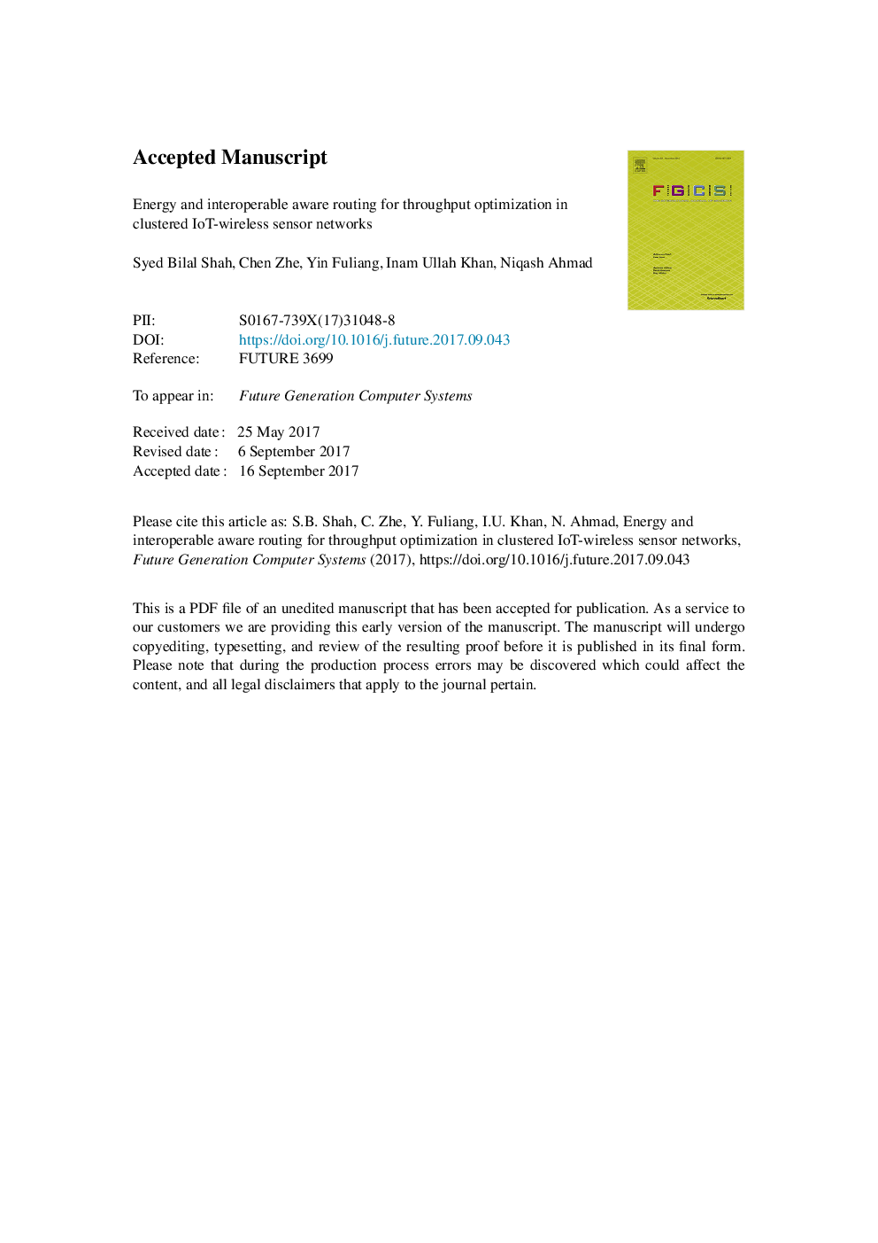 Energy and interoperable aware routing for throughput optimization in clustered IoT-wireless sensor networks