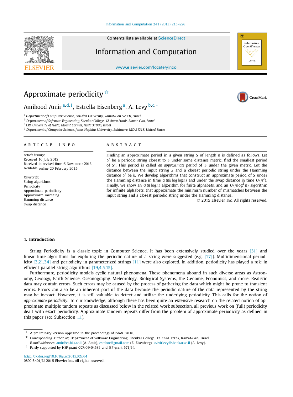 Approximate periodicity