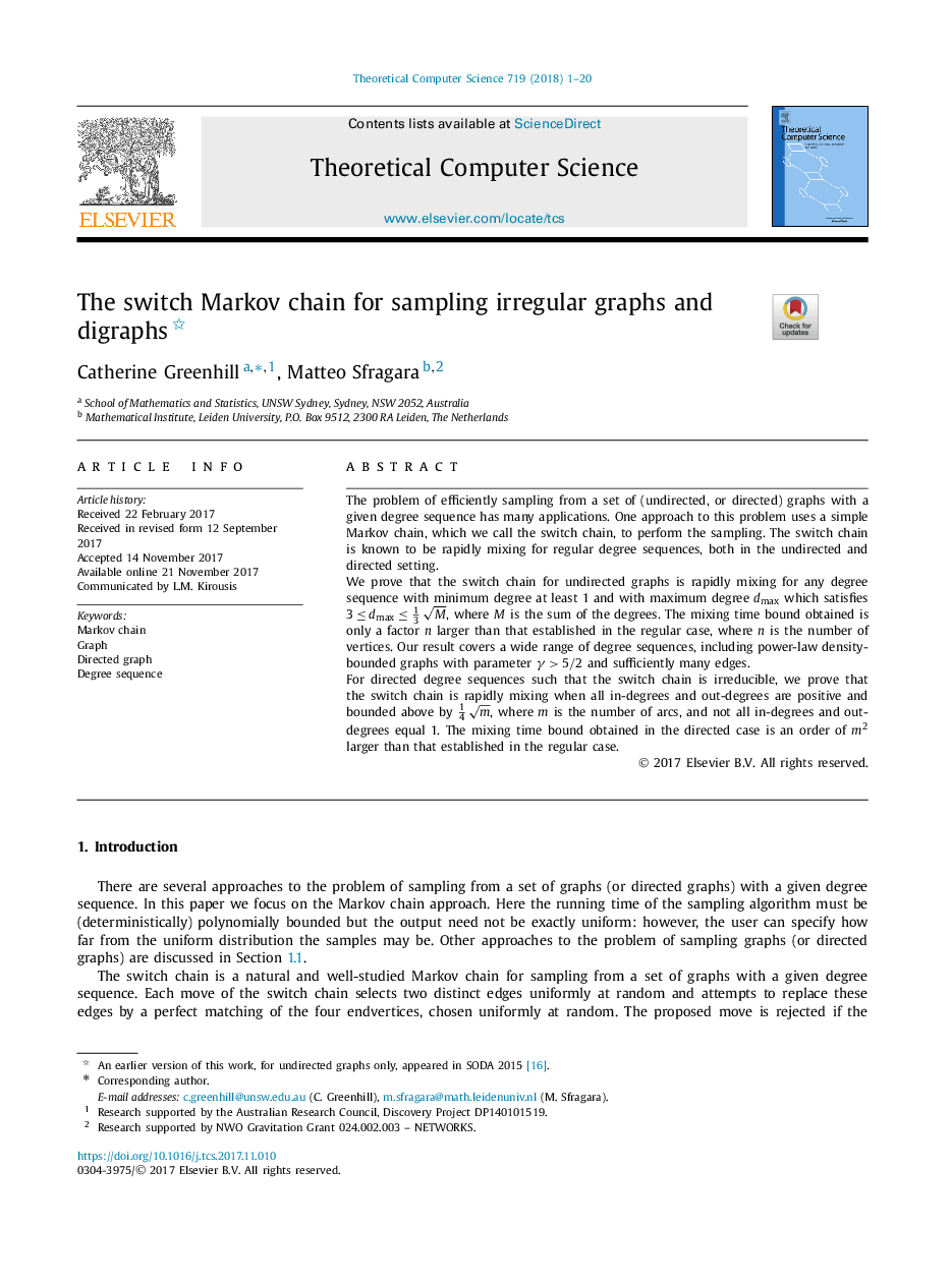 The switch Markov chain for sampling irregular graphs and digraphs