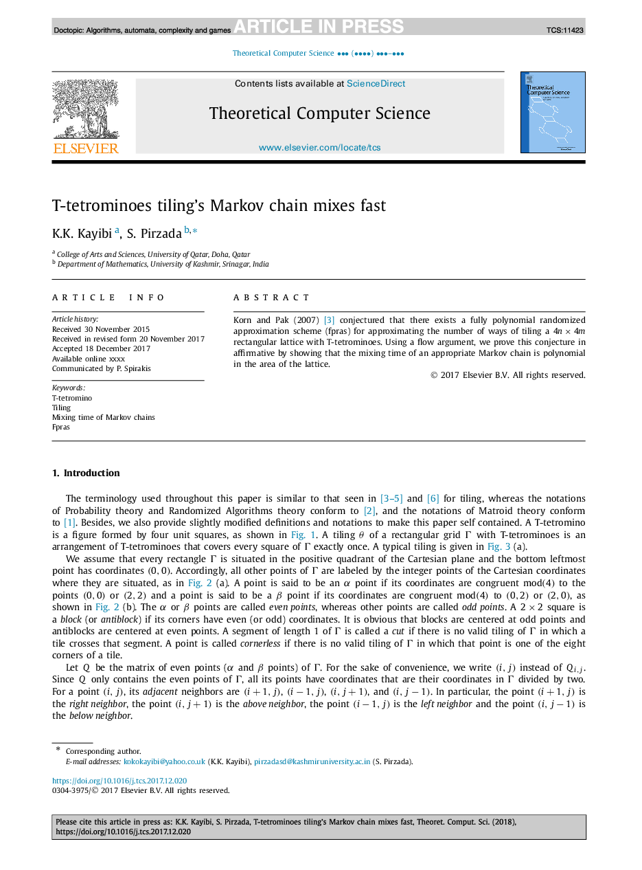 T-tetrominoes tiling's Markov chain mixes fast