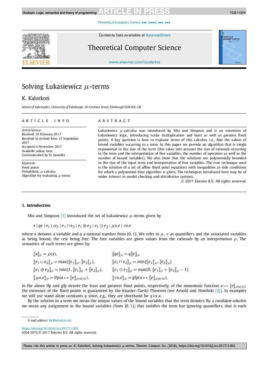 Solving Åukasiewicz Î¼-terms