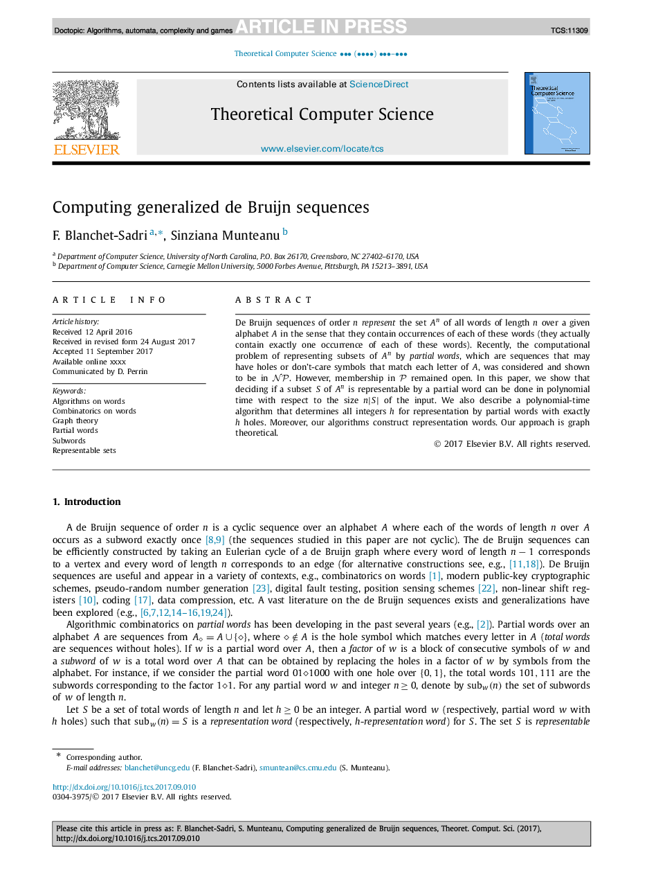 Computing generalized de Bruijn sequences