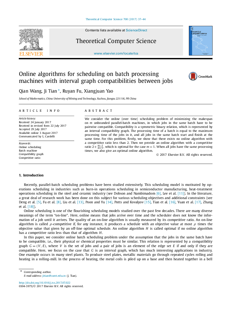 Online algorithms for scheduling on batch processing machines with interval graph compatibilities between jobs