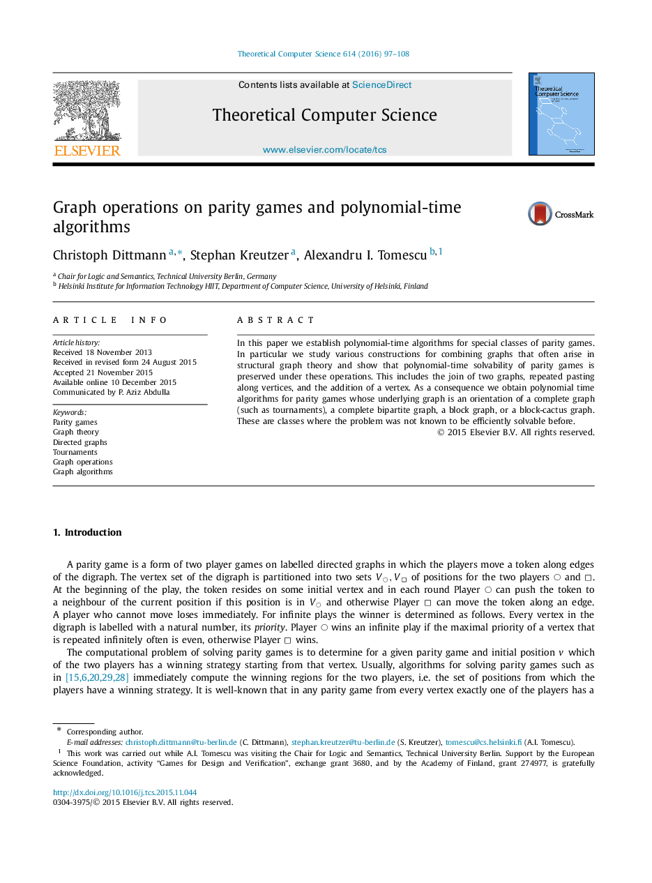 Graph operations on parity games and polynomial-time algorithms