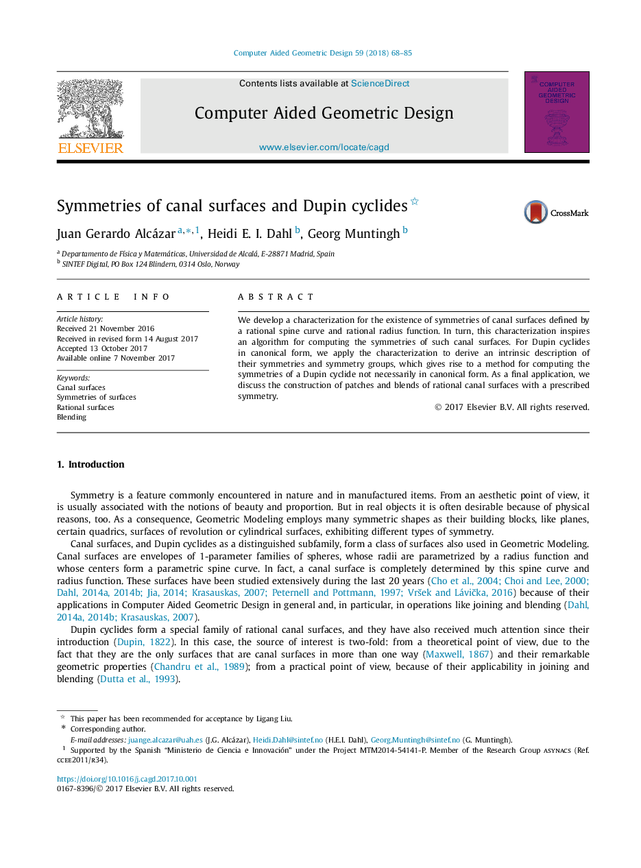 Symmetries of canal surfaces and Dupin cyclides