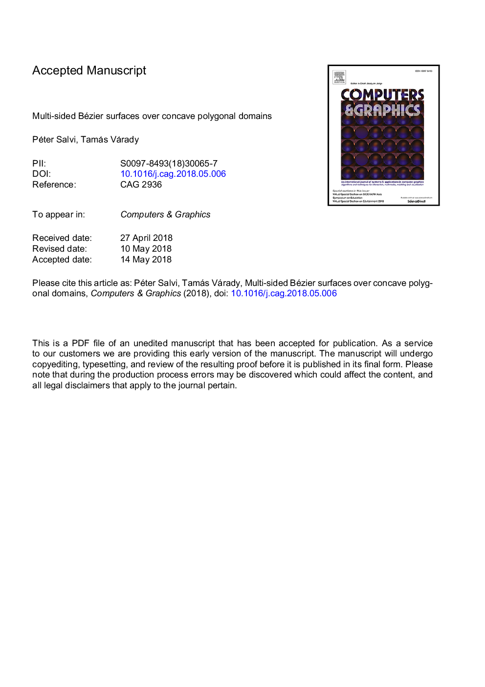 Multi-sided Bézier surfaces over concave polygonal domains