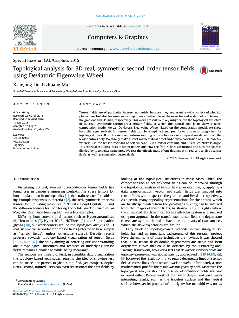 Topological analysis for 3D real, symmetric second-order tensor fields using Deviatoric Eigenvalue Wheel