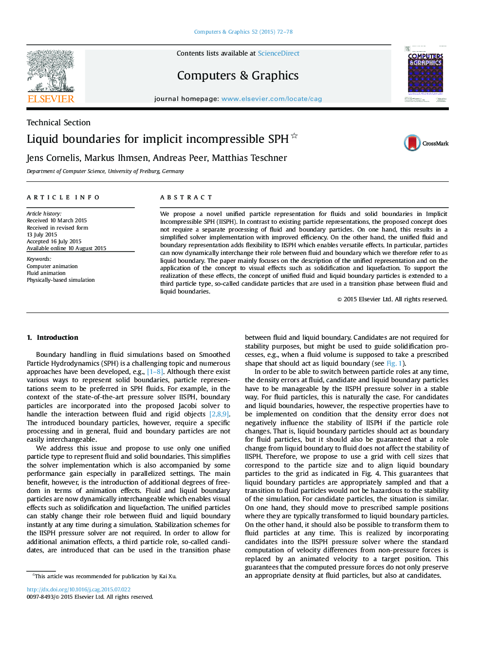 Liquid boundaries for implicit incompressible SPH