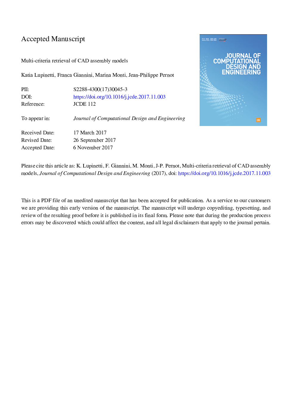 Multi-criteria retrieval of CAD assembly models