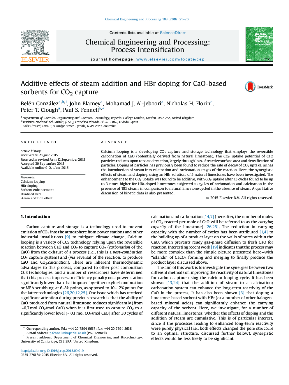 Additive effects of steam addition and HBr doping for CaO-based sorbents for CO2 capture