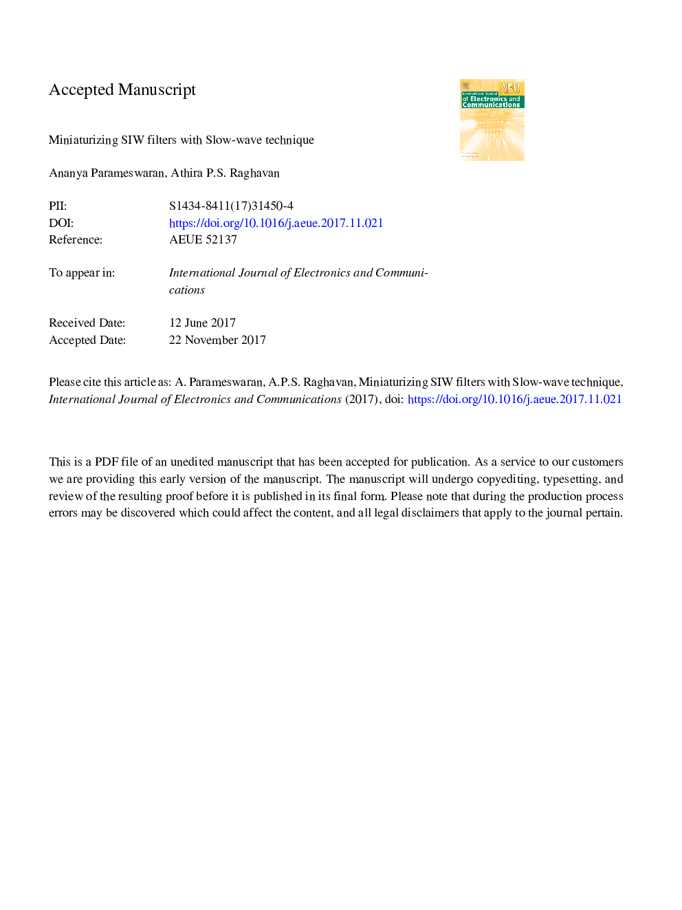 Miniaturizing SIW Filters with slow wave Technique