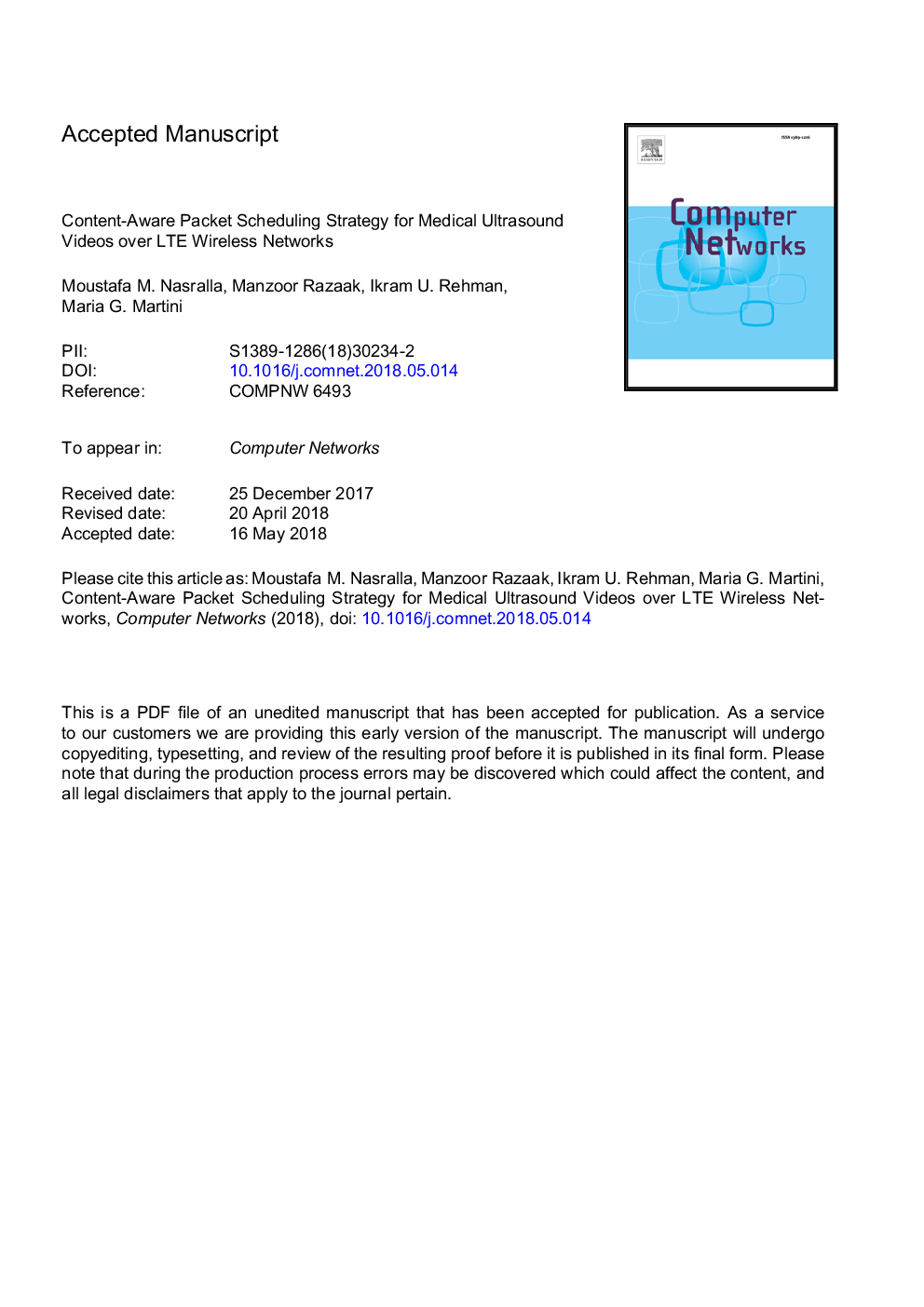 Content-aware packet scheduling strategy for medical ultrasound videos over LTE wireless networks