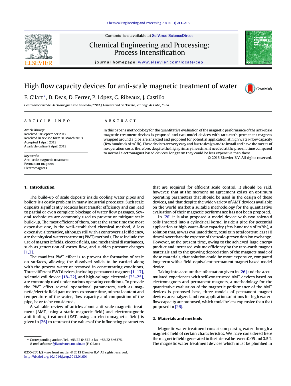 High flow capacity devices for anti-scale magnetic treatment of water