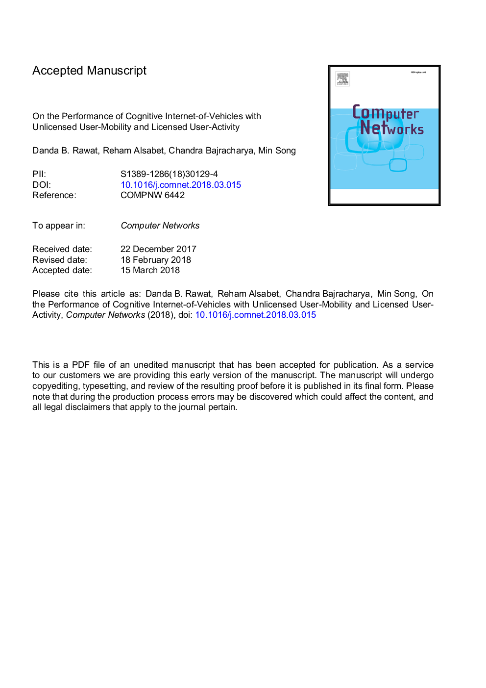 On the performance of cognitive internet-of-vehicles with unlicensed user-mobility and licensed user-activity