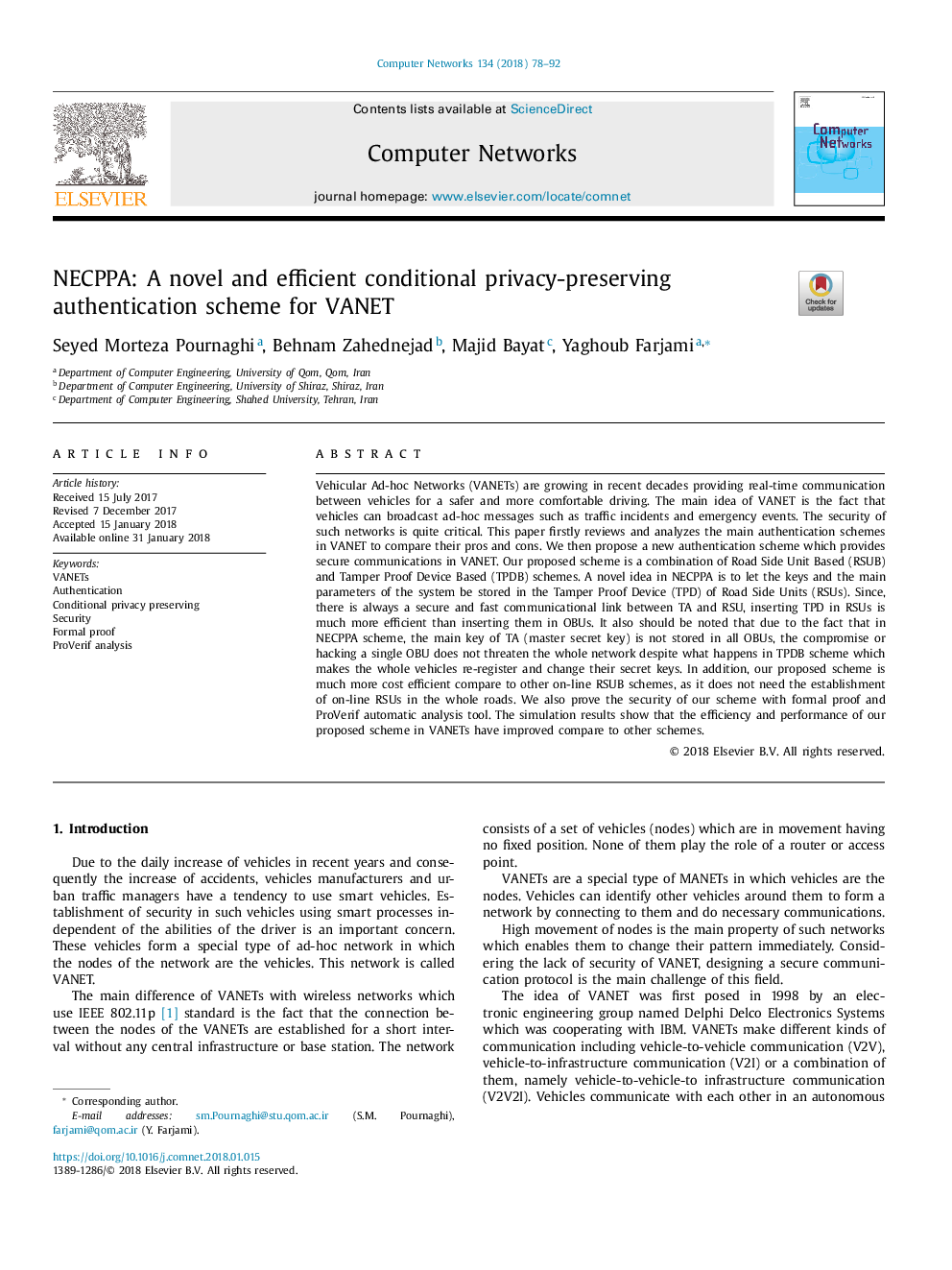 NECPPA: A novel and efficient conditional privacy-preserving authentication scheme for VANET