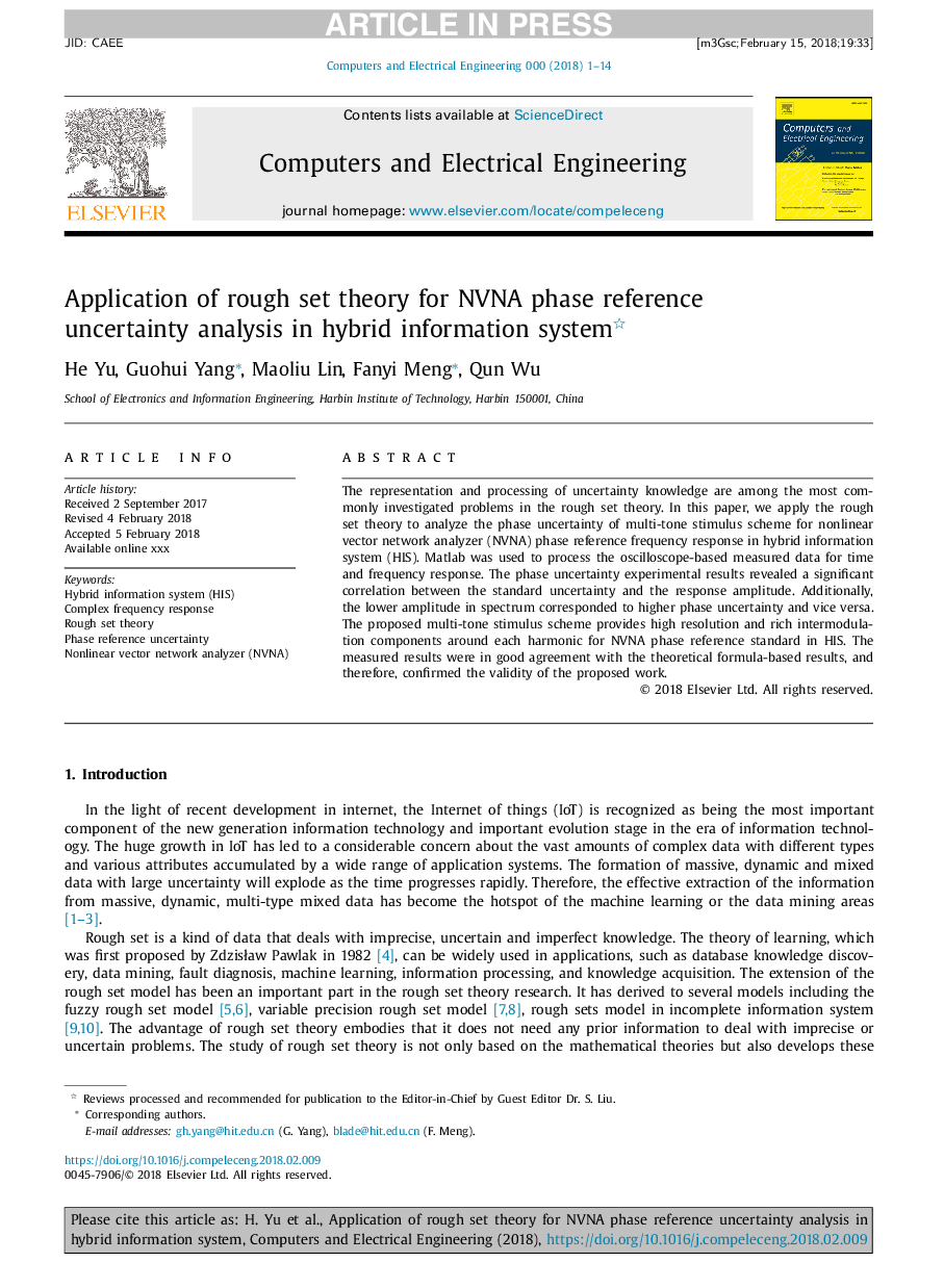 Application of rough set theory for NVNA phase reference uncertainty analysis in hybrid information system