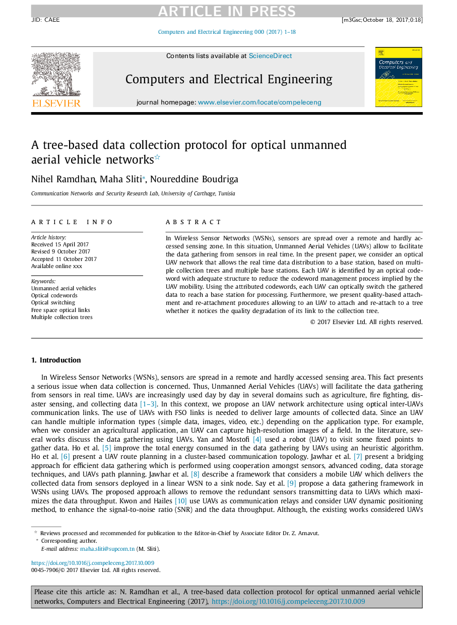 A tree-based data collection protocol for optical unmanned aerial vehicle networks