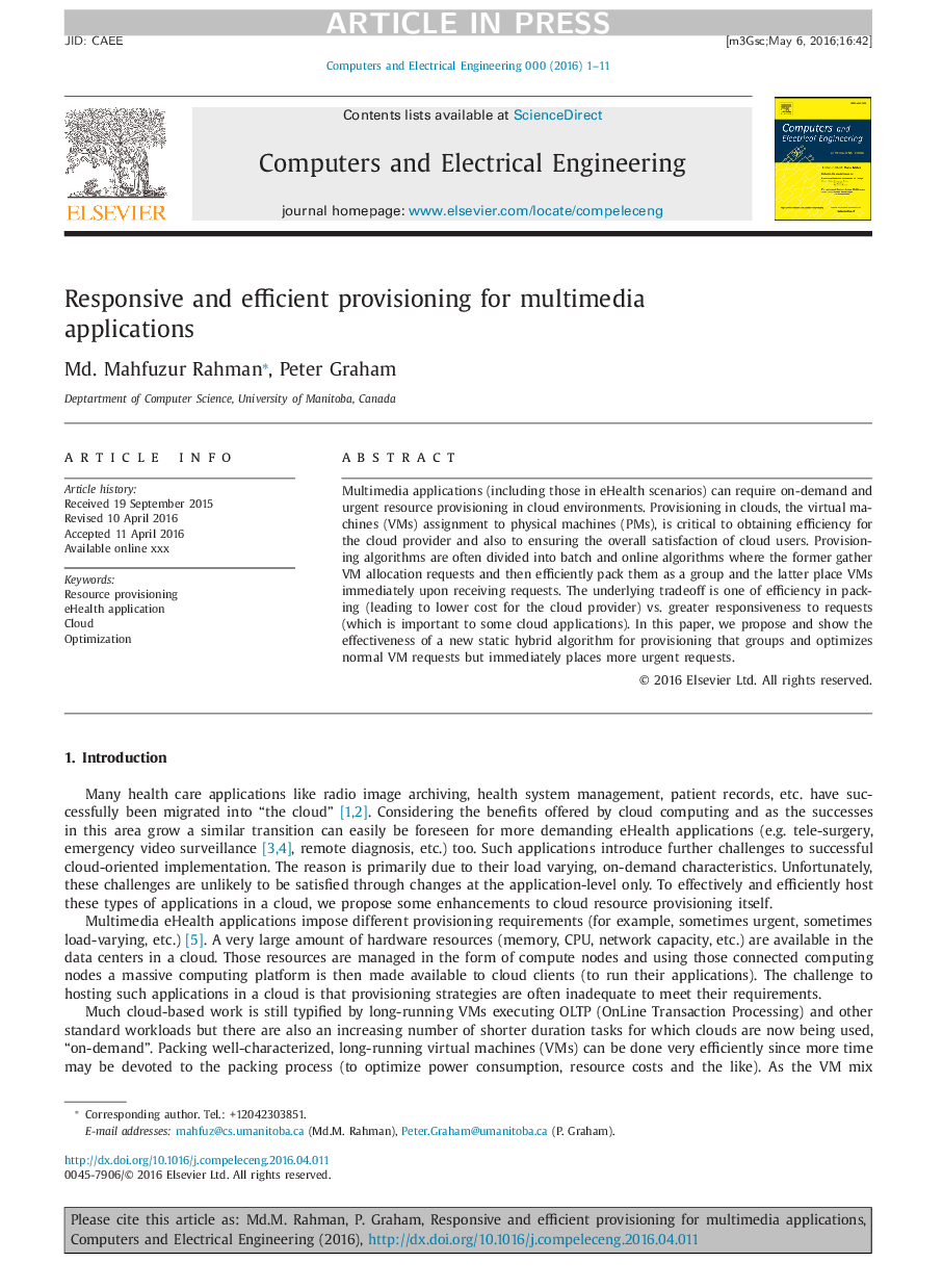 Responsive and efficient provisioning for multimedia applications