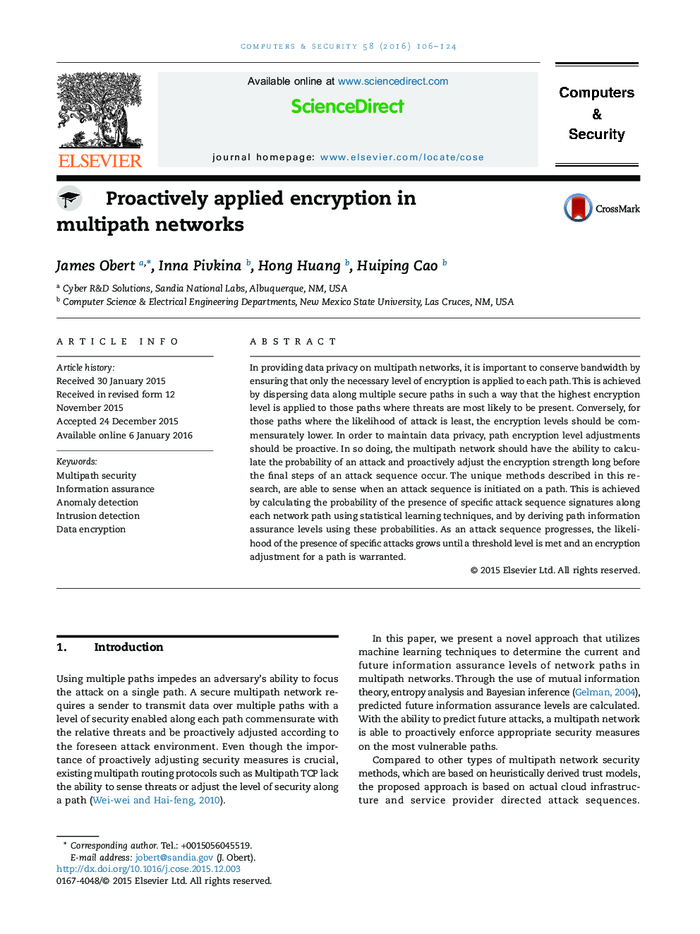 Proactively applied encryption in multipath networks