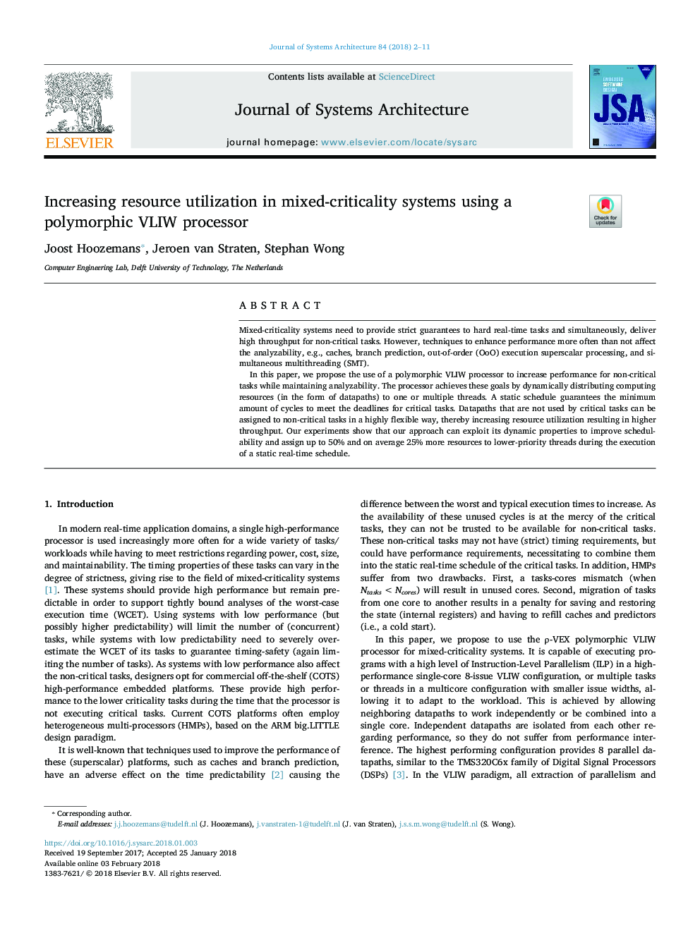 Increasing resource utilization in mixed-criticality systems using a polymorphic VLIW processor