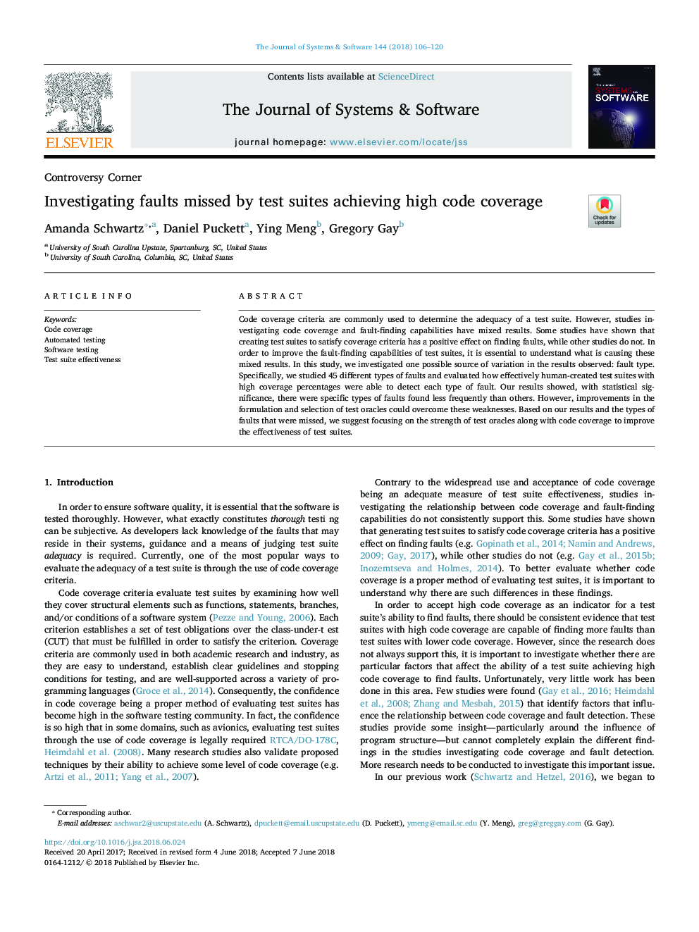 Investigating faults missed by test suites achieving high code coverage