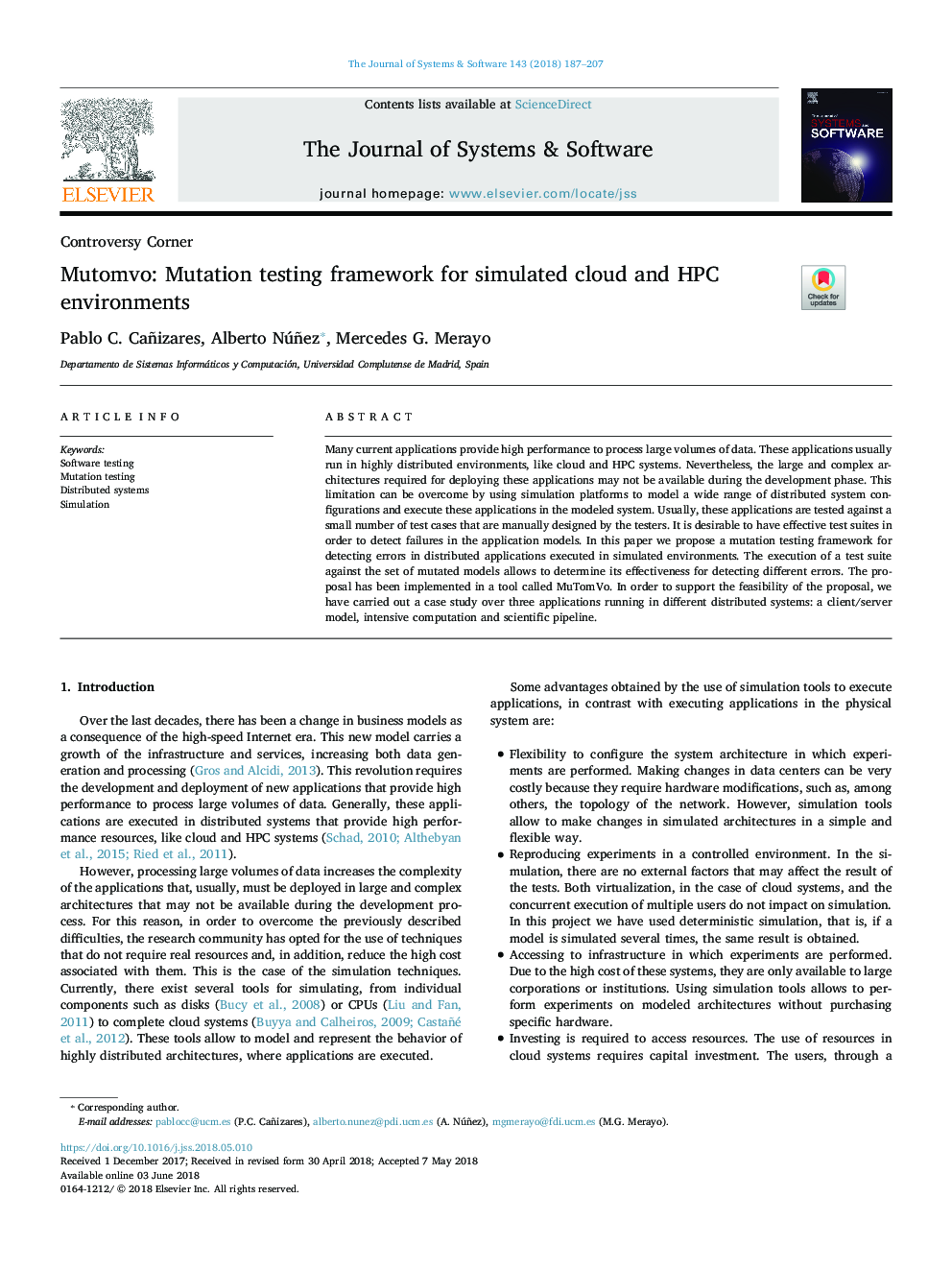 Mutomvo: Mutation testing framework for simulated cloud and HPC environments