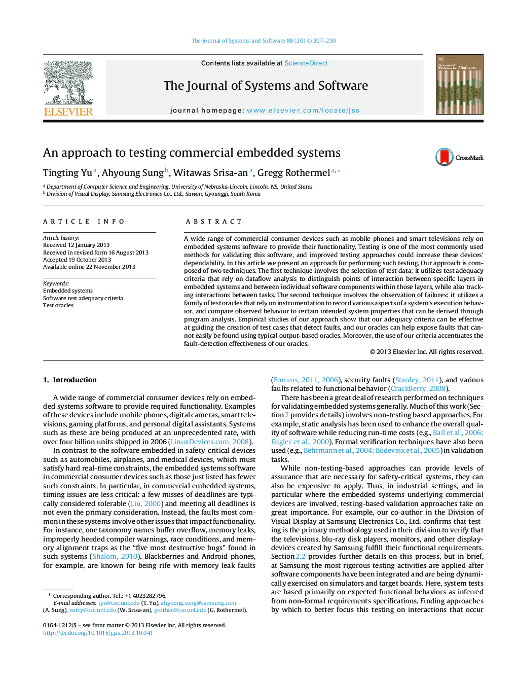 An approach to testing commercial embedded systems