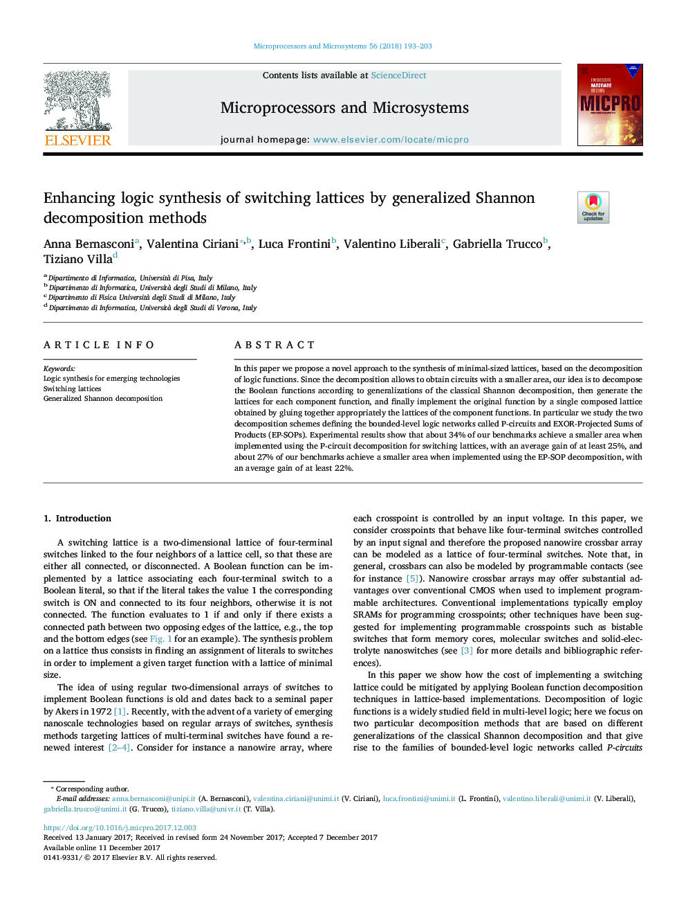 Enhancing logic synthesis of switching lattices by generalized Shannon decomposition methods