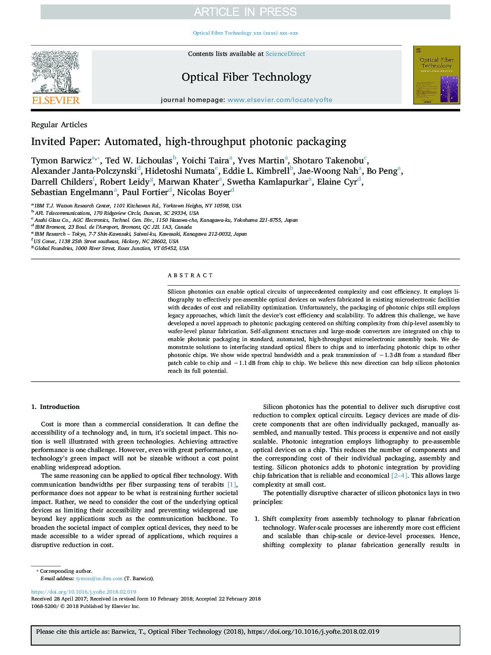 Automated, high-throughput photonic packaging