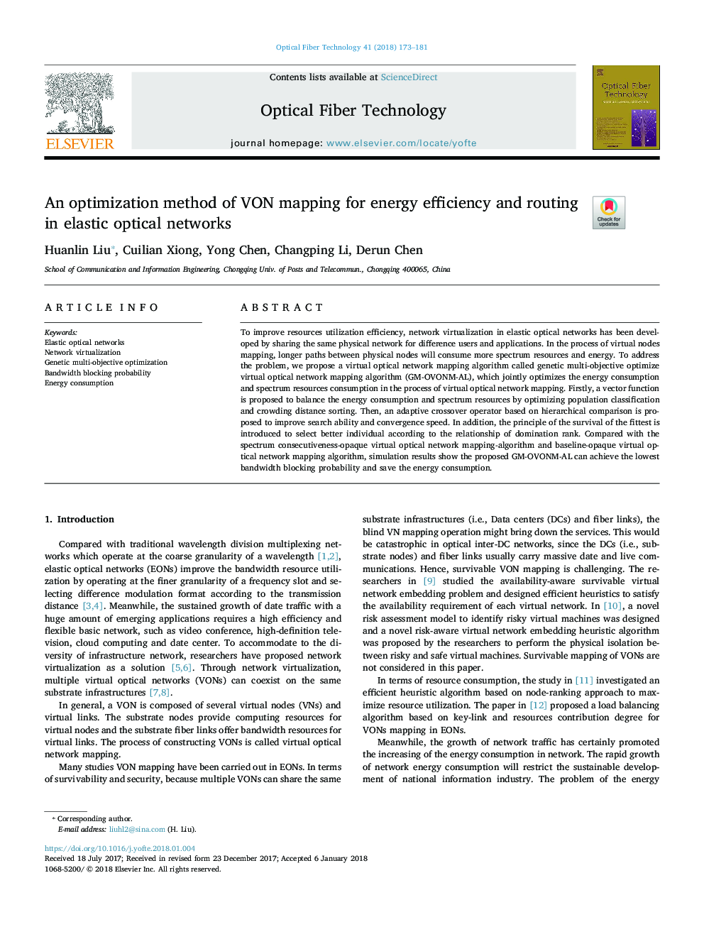 An optimization method of VON mapping for energy efficiency and routing in elastic optical networks
