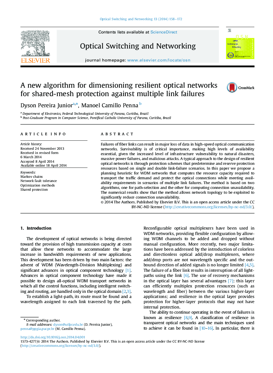 A new algorithm for dimensioning resilient optical networks for shared-mesh protection against multiple link failures