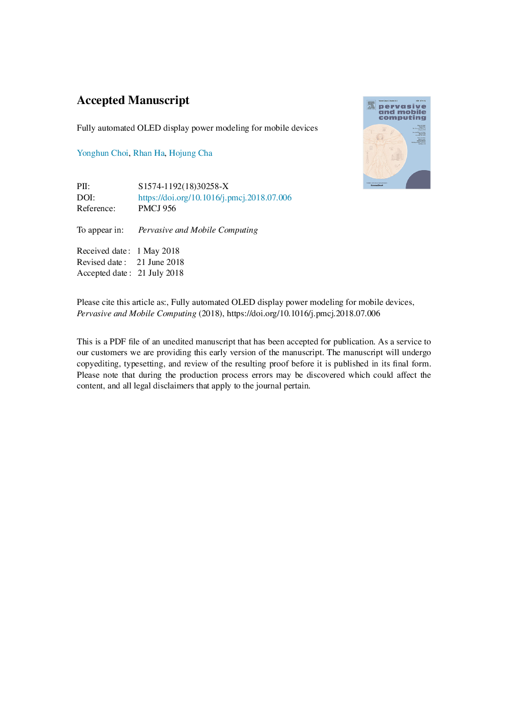 Fully automated OLED display power modeling for mobile devices