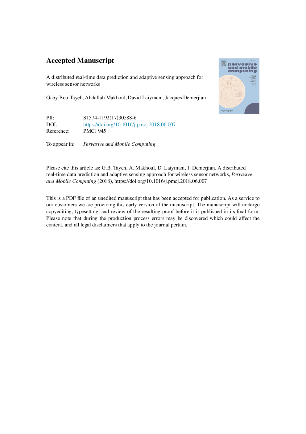 A distributed real-time data prediction and adaptive sensing approach for wireless sensor networks