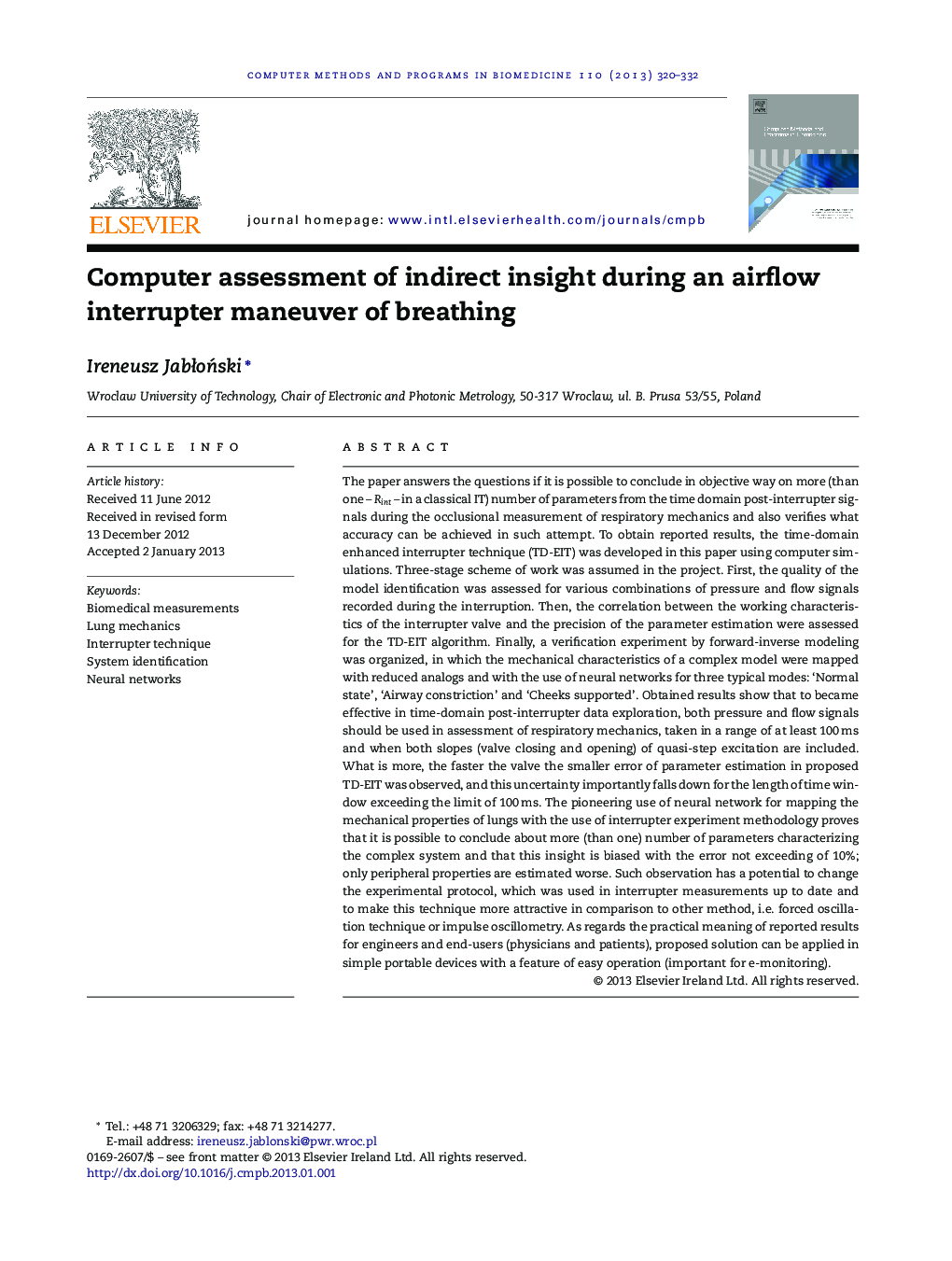 Computer assessment of indirect insight during an airflow interrupter maneuver of breathing