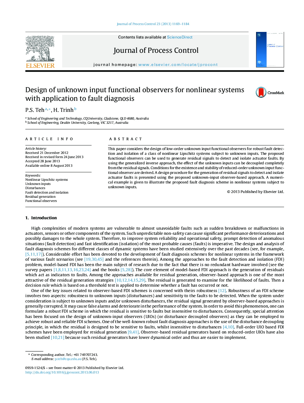 Design of unknown input functional observers for nonlinear systems with application to fault diagnosis