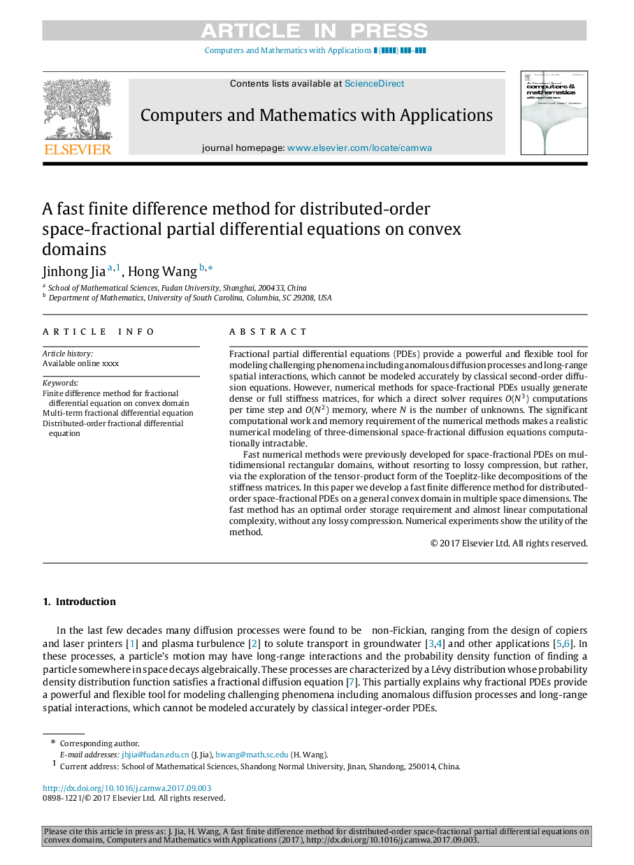 A fast finite difference method for distributed-order space-fractional partial differential equations on convex domains