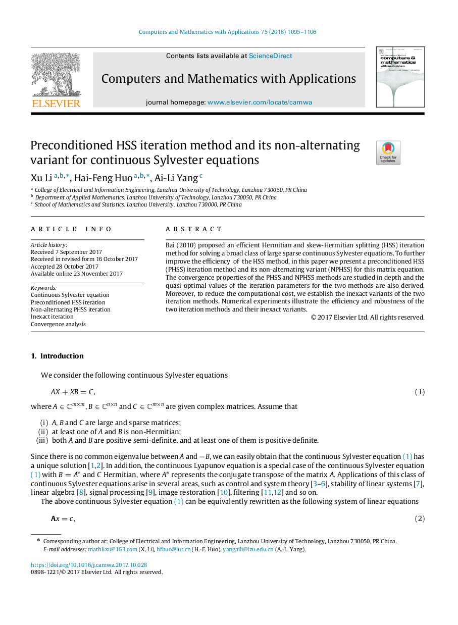 Preconditioned HSS iteration method and its non-alternating variant for continuous Sylvester equations