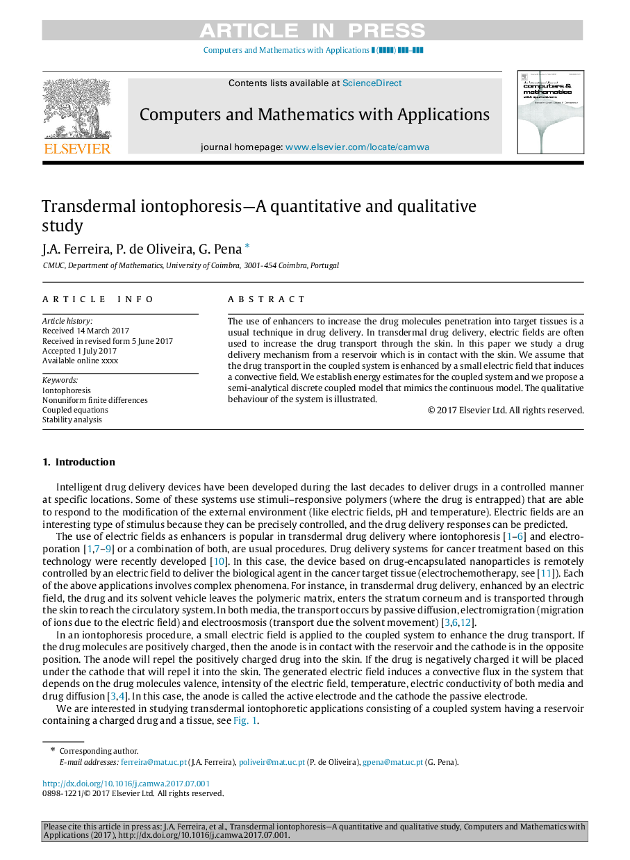 Transdermal iontophoresis-A quantitative and qualitative study