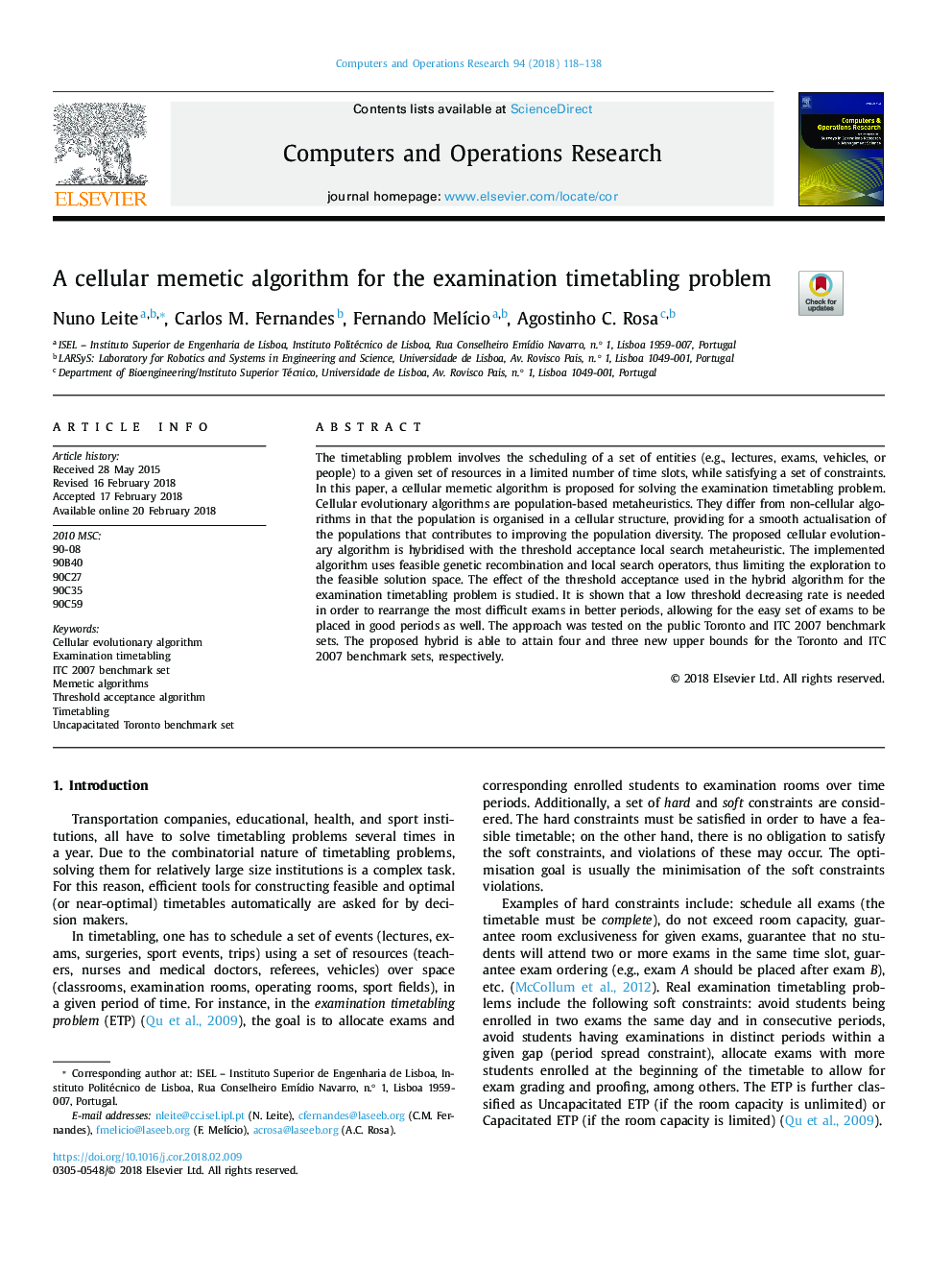 A cellular memetic algorithm for the examination timetabling problem