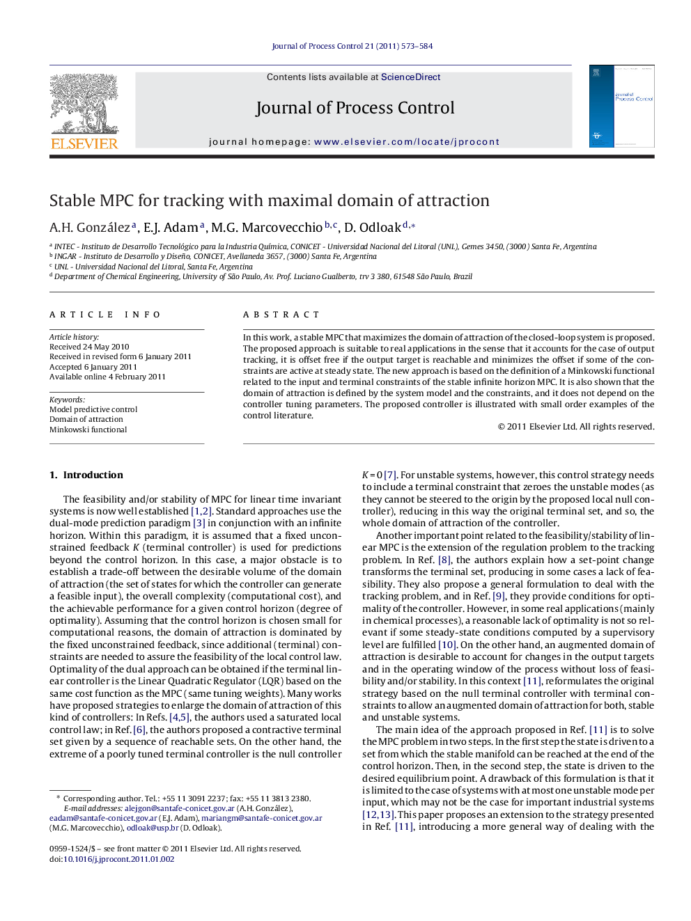 Stable MPC for tracking with maximal domain of attraction