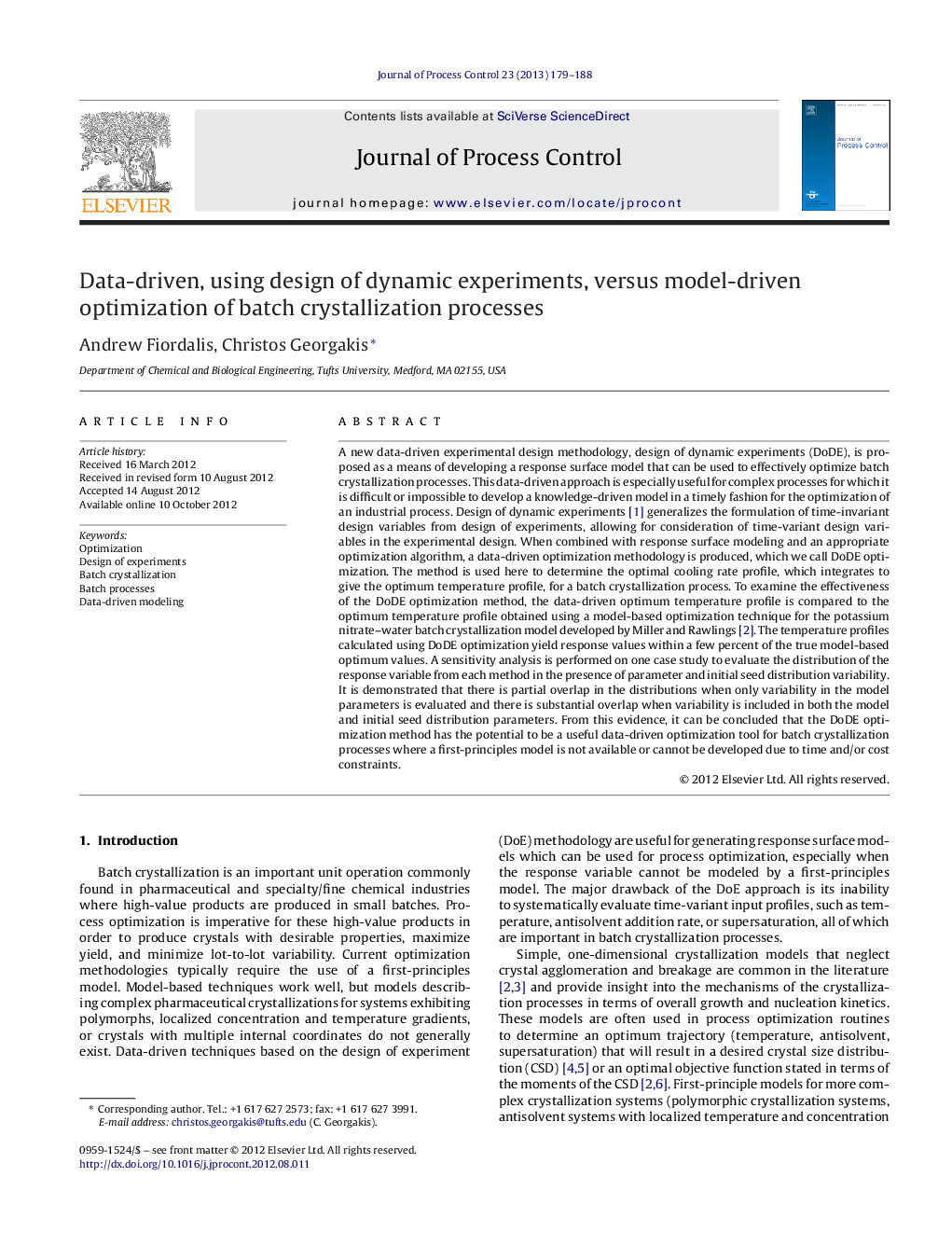 Data-driven, using design of dynamic experiments, versus model-driven optimization of batch crystallization processes