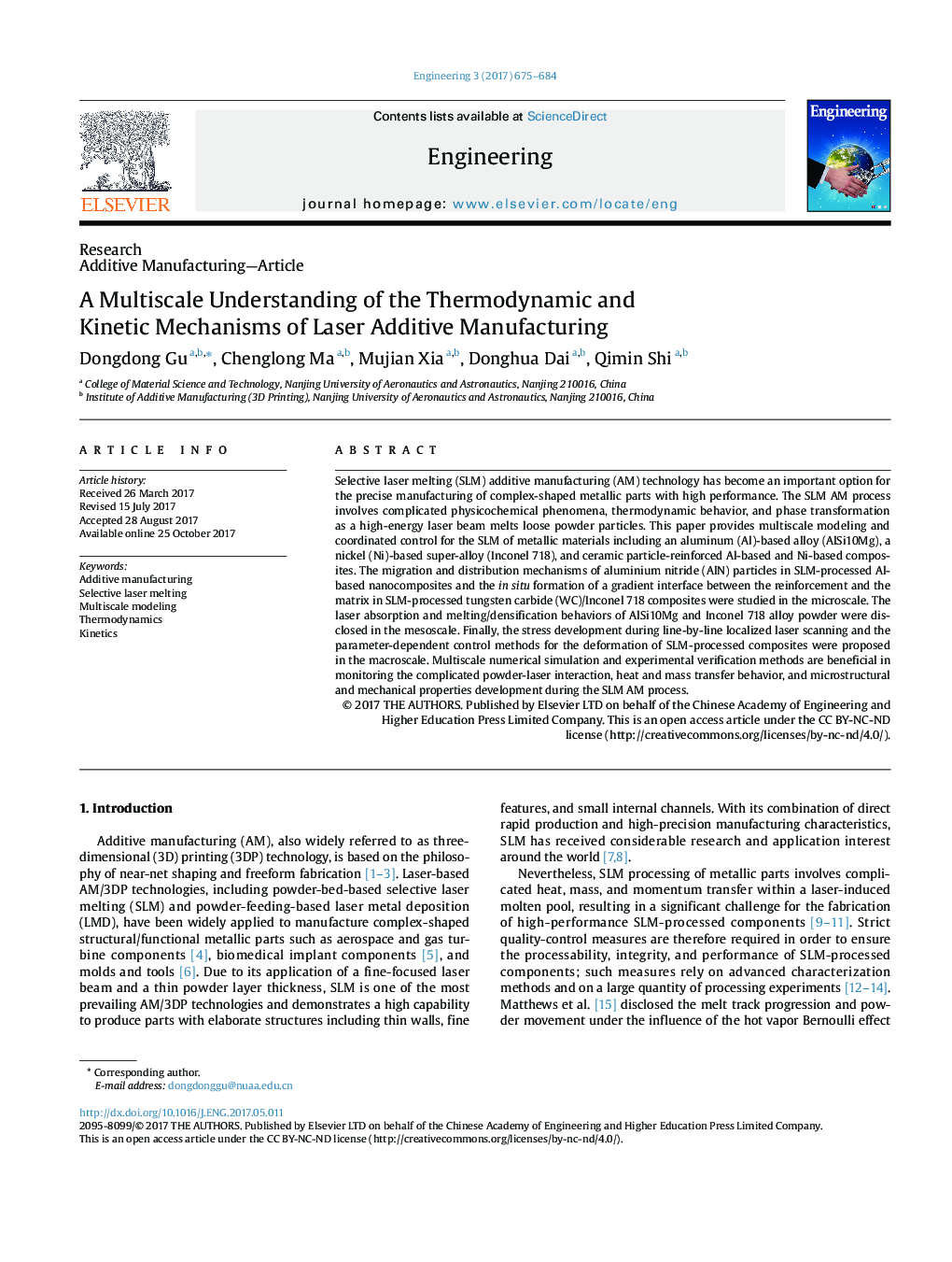 A Multiscale Understanding of the Thermodynamic and Kinetic Mechanisms of Laser Additive Manufacturing