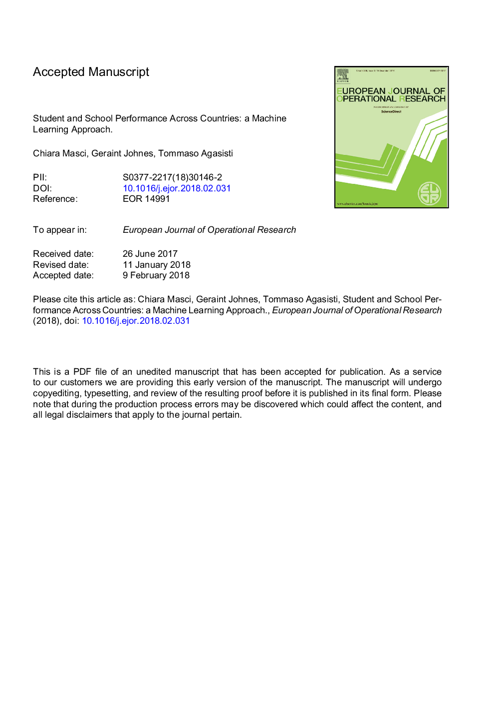 Student and school performance across countries: A machine learning approach